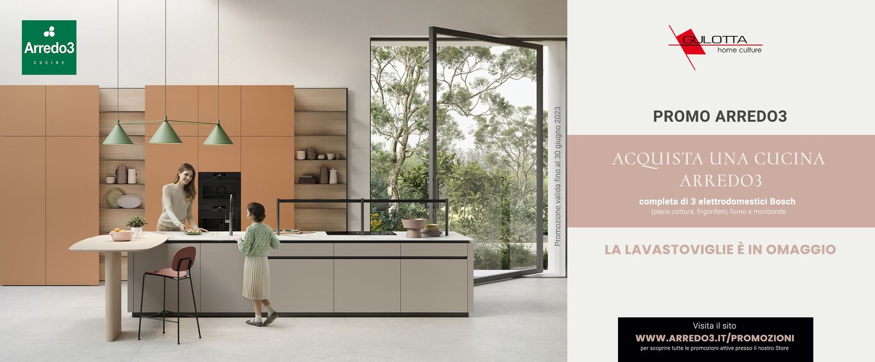 #Promo Arredo3 🤩

Acquistando una cucina Arredo3 completa di elettrodomestici Bosch